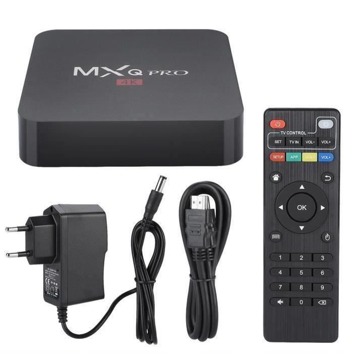 Smart TV Box WIFI TV Box Set-Top Box Lecteur multimédia HDMI pour MXQ-PRO-H3-1 + 8G 110-240V (prise UE) My16852