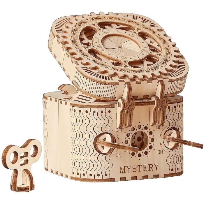 Puzzle 3D Bois Boîte à Musique – Kit Construction Mécanique – Dès 14 Ans – Décoration Musicale – Cadeau Adulte/Ado