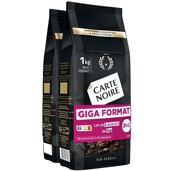 Café grain Carte Noir x2 -1KG - Cdiscount Au quotidien