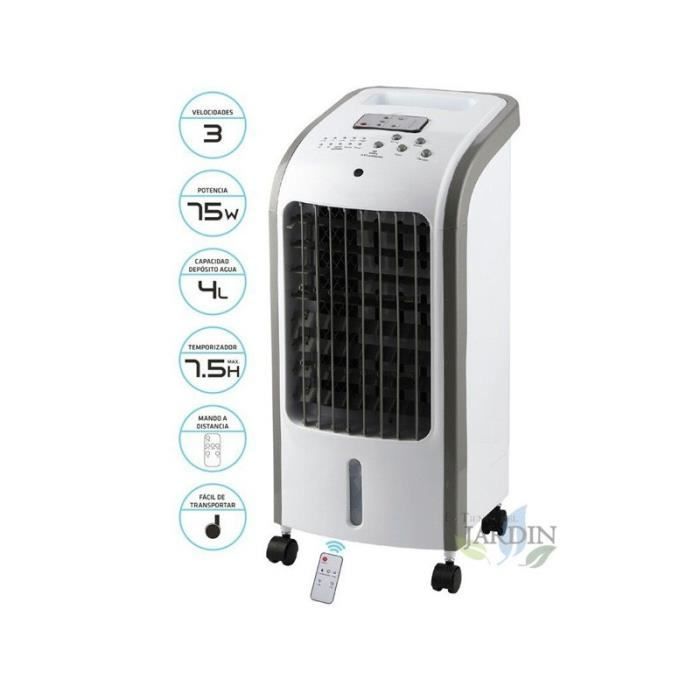 Suinga - Refroidisseur dair 3-en-1 75W : 25x26x57 cm Ventilateur Refroidisseur et Humidificateur