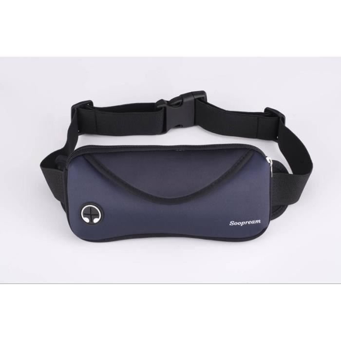 La couleur noire Sac banane en n?�opr?�ne ?�tanche pour femmes et hommes, sac de ceinture d 