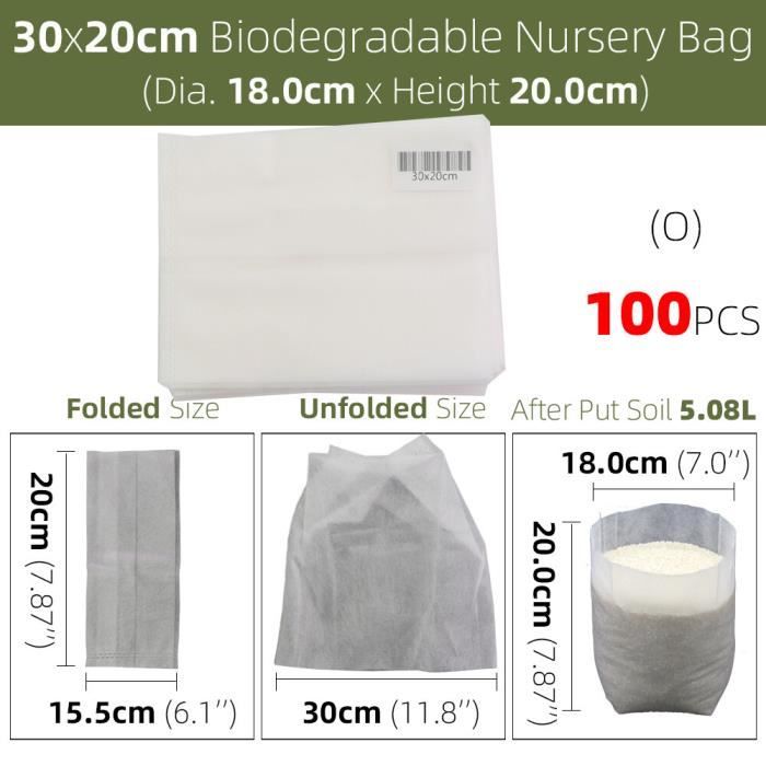 Mintice 3 Sacs De Culture Légumes 60x30x20cm - Sacs à Plantes Réutilisables Pour Pommes De Terre, Tomates