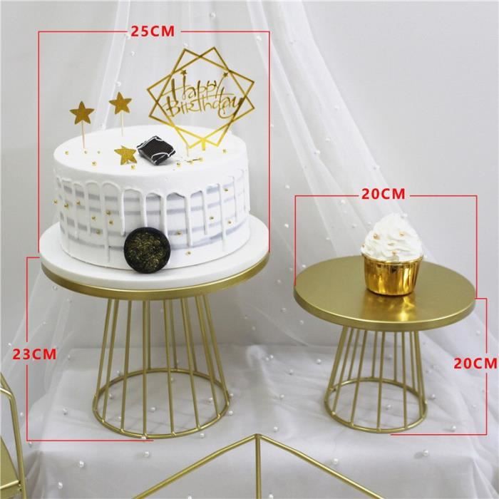 Bequilles Plateau A Dessert Dore Pour Mariage Presentoir A Gateaux Decoration Pour Fete D Anniversaire Type 2pcs Birdcage Golden Cdiscount Maison