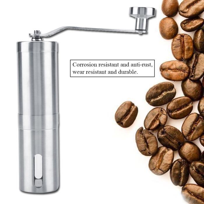 Moulin à Café,Acier Inoxydable Broyeur à Café Manuel Café