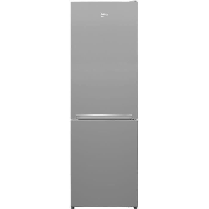 Réfrigérateur combiné congélateur en bas - BEKO - RCSA366K40SN - Classe E - 343 L - 185,2 x 59,5 x 67 cm - Gris Acier