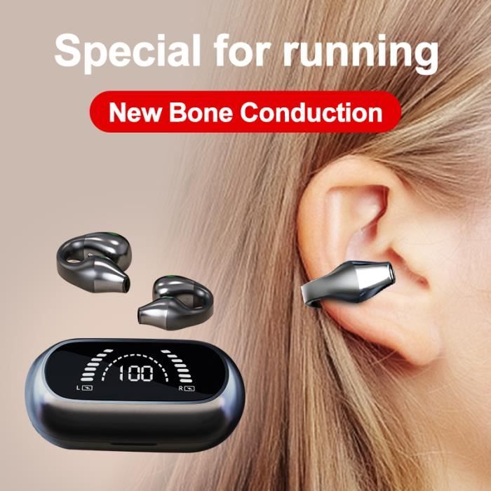 Écouteurs Bluetooth Xiaomi à Conduction Osseuse - Crochet D'oreille - Bluetooth 5.3 - Noir - Neuf Sous Boîte