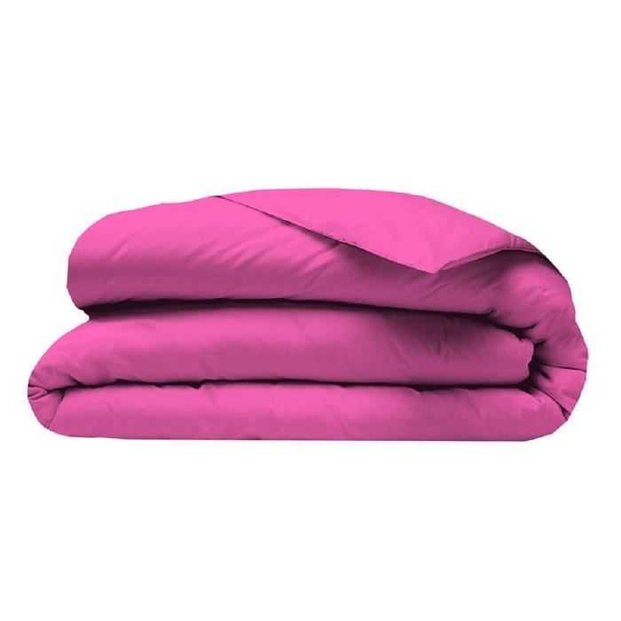 Housse De Couette Linea Fuchsia 300x270 Cm – Microfibre Douce Hypoallergénique Extra Longue 270 Cm – Lit 200 Cm – Made In Spain