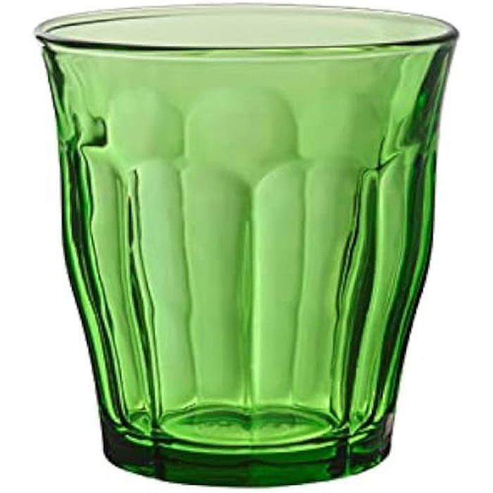 Verres - DURALEX - Verres en verre Vert - Lot de 4 - 310 ml - Vintage en verre trempé