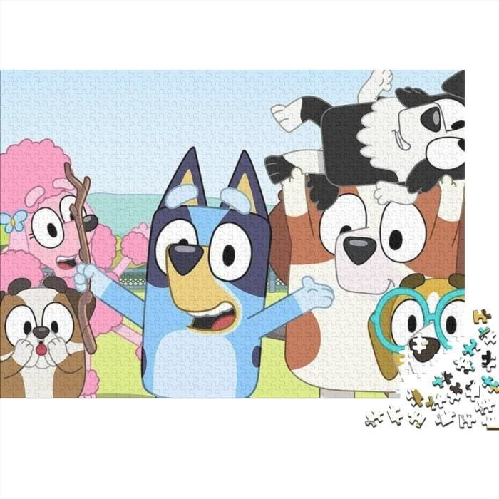 Bluey Puzzles Adulte 1000 Pieces Animée Artisanat Cadeau Famille Puzzle ...