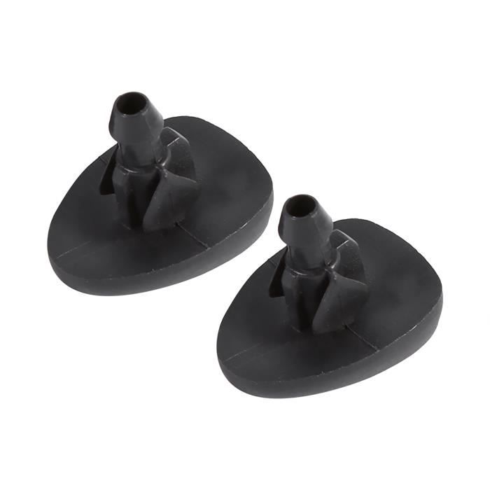 2 pièces en plastique noir pare-brise avant buses dessuie-glace deau jets de pulvérisation de rondelle de brouillard adaptés pour 307