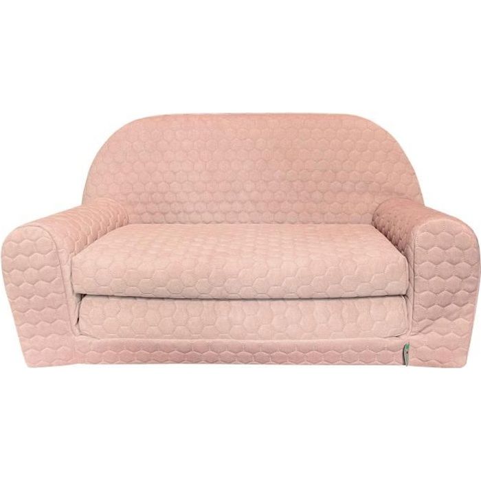 Mini-canapé lit enfant Château Rose