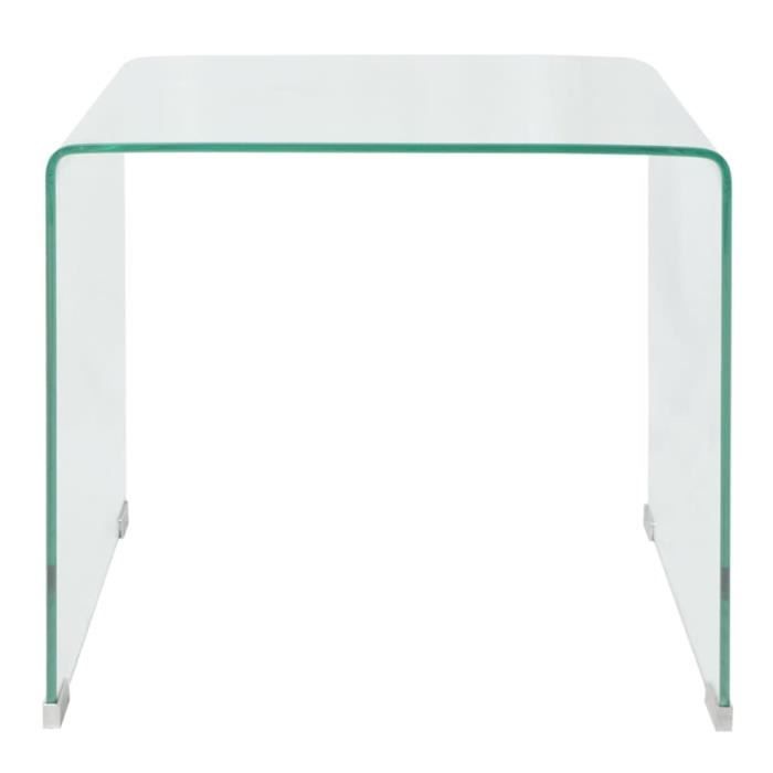 Table basse - GAROSA - BAO - Verre trempé - Transparent - 495 x 50 x 45 cm