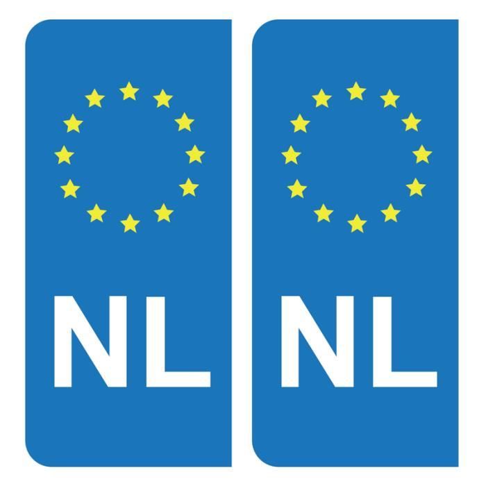 Autocollants Stickers plaque immatriculation voiture auto PL Pays Bas