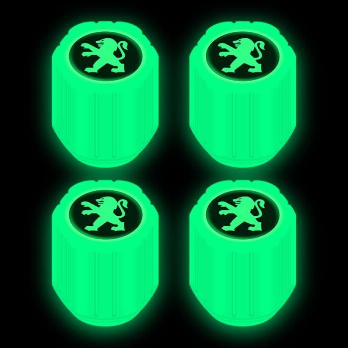 Lot De 4 Bouchons De Valve De Pneu Décoratifs 'Poisson' Fluorescents - En Polystyrène, 8x17 Mm - Pour Voiture, Moto, Vélo, Camion
