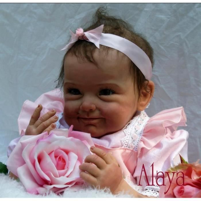 Realiste Bebe Reborn Fille Poupee Enracinee Longs Cheveux Poupee Jouets Pour Chilren 55cm Cdiscount Jeux Jouets