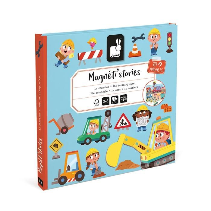 MagnétiStories Chantier - Jeu Éducatif Magnétique 30 Aimants - Jouet Enfant en Carton FSC - Dès 3 Ans MagnétiStories Chantier - Jeu Éducatif Magnétique 30 Aimants - Jouet Enfant en Carton FSC - Dès 3 Ans