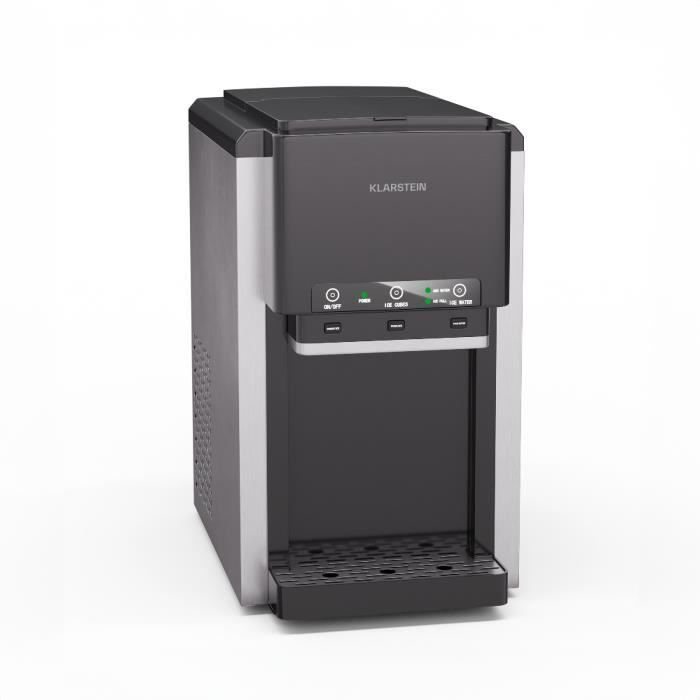 Klarstein arcticblend 3en1 machine &agrave; gla&ccedil;ons 20kg24h gla&ccedil;on boule glace pil&eacute;e distributeur eau noir 