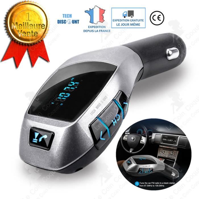 LCC® Date Kit MP3 Bluetooth voiture Transmetteur FM Lecteur SD LCD