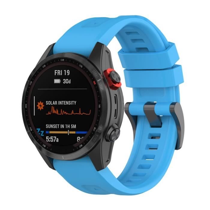 Pour Garmin Fenix 7 / Fenix 7 Pro Trous de 22 mm Bracelet de montre en  silicone