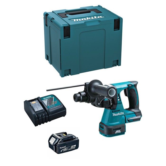 Perfo Burineur MAKITA DHR242RTJ1 1 x 50 Ah + DC18RC + MAKPAC 4