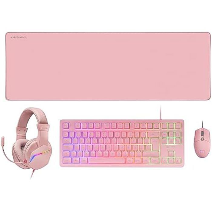 Ensemble Clavier et Souris Mars Gaming MCPXBPT – USB, Rétroéclairé, Portugais - vue 10