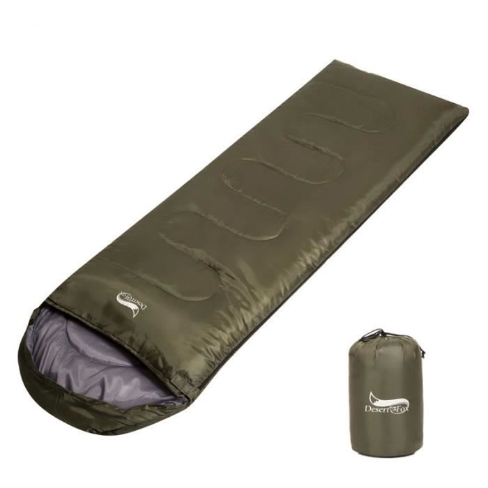 Indtægter blæse hul administration Sac De Couchage Grand Froid Léger Pour Camping, Randonnée et en Extérieur  Professionnel Capuche avec Cordon Vert - Cdiscount Sport
