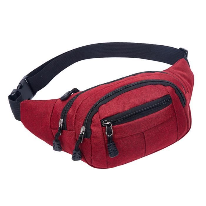Sac Banane En Toile Multi-compartiments - Unisexe, Réglable, Idéal Randonnée Et Quotidien (29x13 Cm)