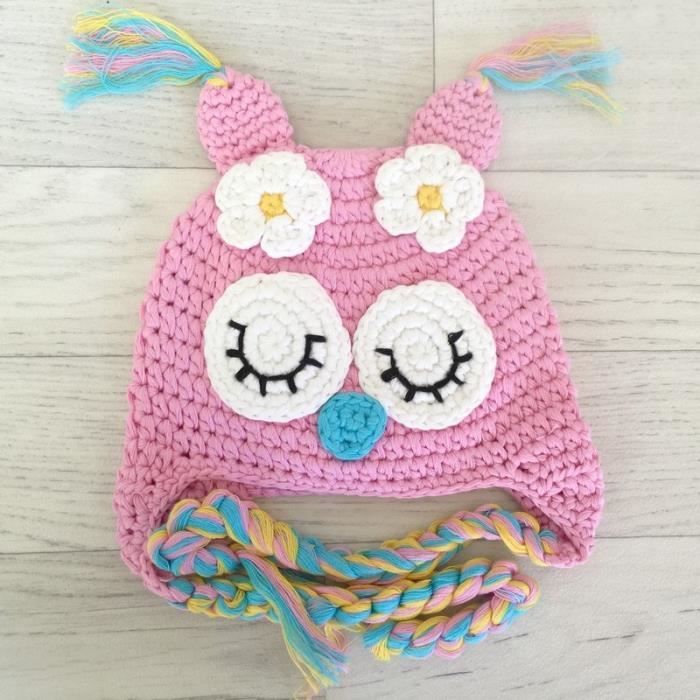 Bonnet Chouette Bebe En Crochet Naissance A 3 Ans Multicolor Cdiscount Pret A Porter