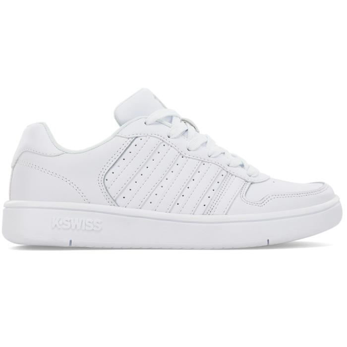 K-SWISS Baskets - K-SWISS - Court Palisades - Homme - Blanc - Cuir - Lacets