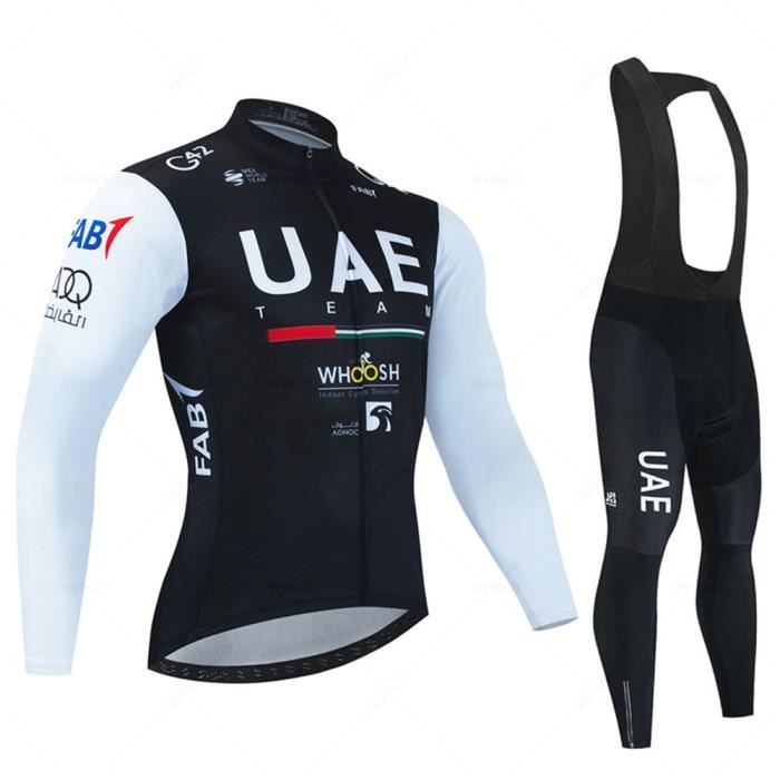 Kit Cyclisme UAE Team - Maillot Et Cuissard Gel Pad Pour Homme Taille M