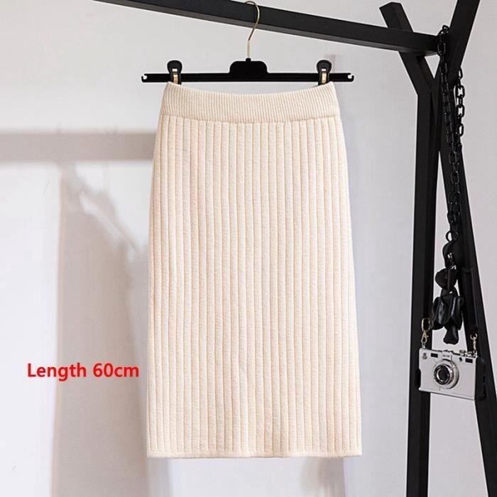 Jupe Maxi Trapèze En Tricot à Carreaux - Taille Unique élastiquée, Marron, Neuf étiqueté