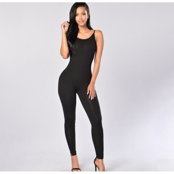 Femme Combinaison de Sport Sexy Slim Leggings Fitness Dos Nu Push Up Jumpsuit Noir Cdiscount Pret a Porter