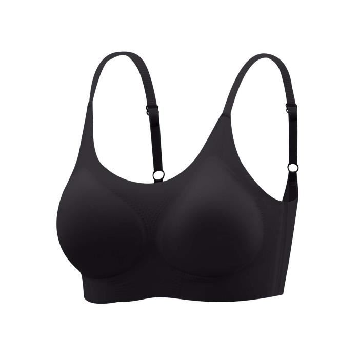 Soutien-gorge Sans Armatures Pour Femme Grande Taille - Fermeture Avant, Dos En T, Sans Couture, Pour Grande Poitrine