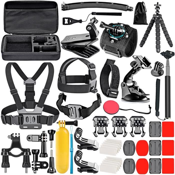 Neewer 50-en-1 Kit d'Accessoires d'Appareil Photo d'Action Compatible avec GoPro Hero 9 8 Max 7 6 5 4 Black GoPro 2018 Session
