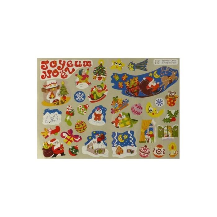 Gommettes Noël - Non Spécifié - 57 Pièces - 1,2 à 8 Cm - Multicolore