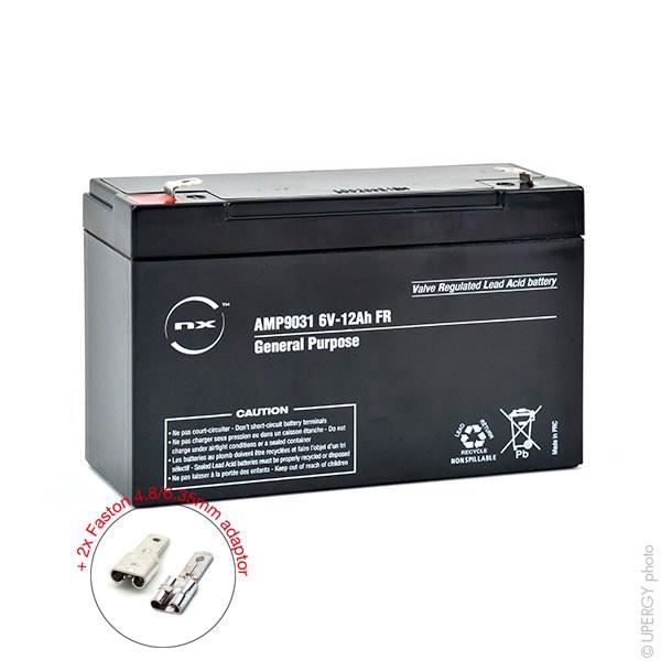 Batterie plomb AGM NX 12-6 General Purpose FR 6V 12Ah F4.8-NX