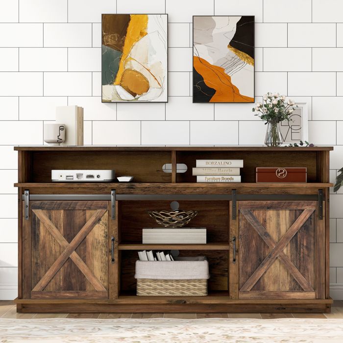 Meuble TV Flottant YITAHOME 148 Cm Pour écran Jusqu'à 65" - Rangements, Lumières RGB, Portes Acrylique, Design Moderne - 6