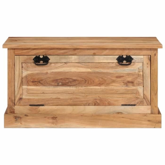 Banc de rangement - OMABETA - M21012 - Bois dacacia massif - 85x40x45cm - 2 portes