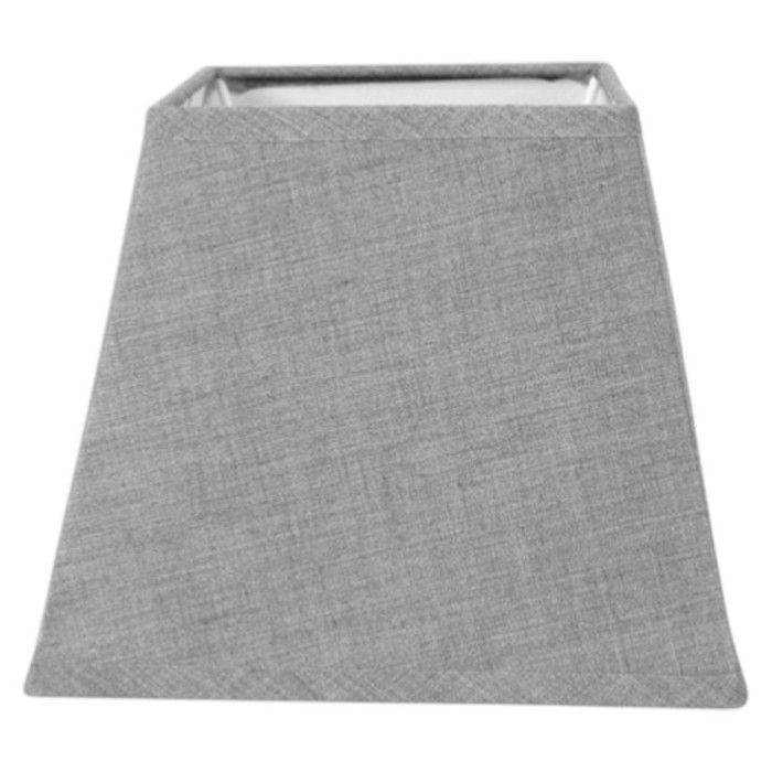 Abat-jour - Carré - Gris clair - Pour lampe - Base 15 cm - Culot E14 Abat-jour - Carré - Gris clair - Pour lampe - Base 15 cm - Culot E14