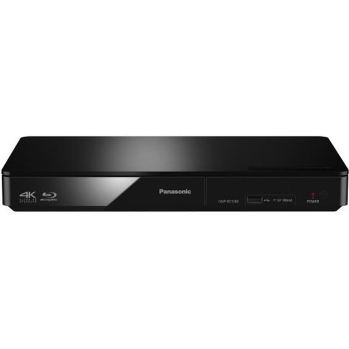 Lecteur Blu-Ray Disc 3D Full HD PANASONIC BDT280 - Upscaling 4K - JPEG 4K - Miracast - HDMI, USB - Noir