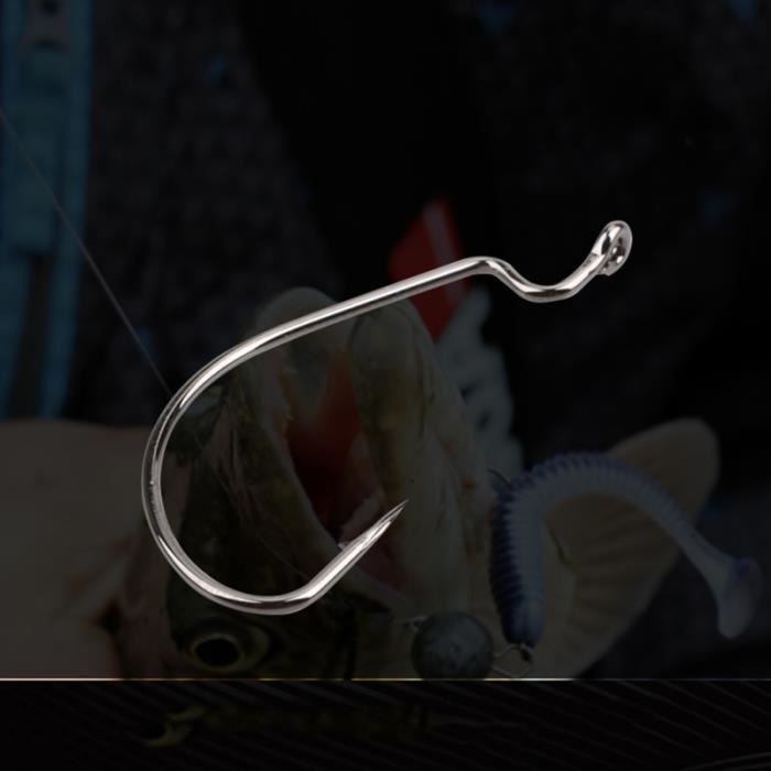 Hameçons O'Shaughnessy Acier Inoxydable - Taille 1/0 à 10/0 | Pour Eau Douce Et Salée (50 Pièces)