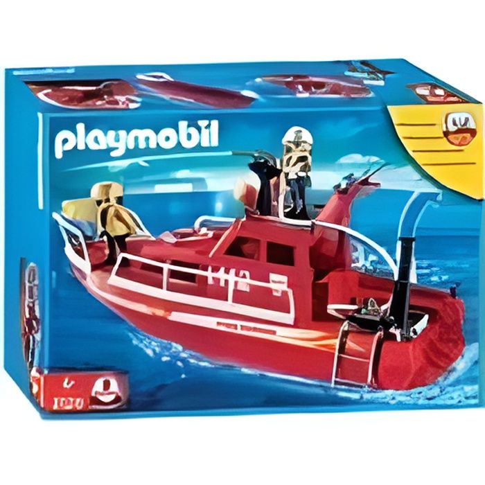 Playmobil - 3128 - Pompiers - Pompiers sauveteurs / Bateau - Bateau de sauvetage des pompiers