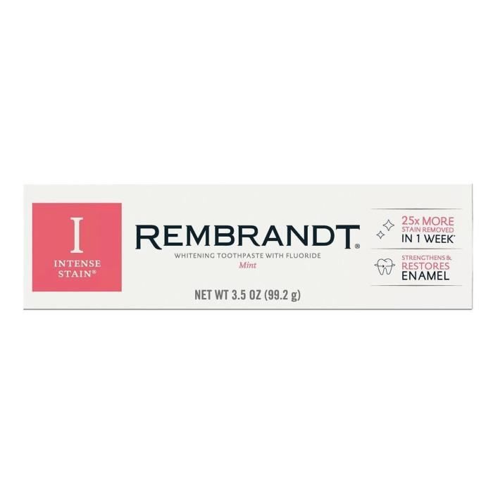 Rembrandt Intense Stain Polishing Dentifrice, Menthe, 3,5 oz (99,2 g)