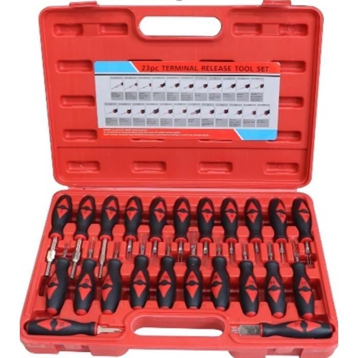 Kit de connecteurs à sertir pour câbles électriques de voiture, 23 pièces, outils de déverrouillage de bornes automobiles, pince à p