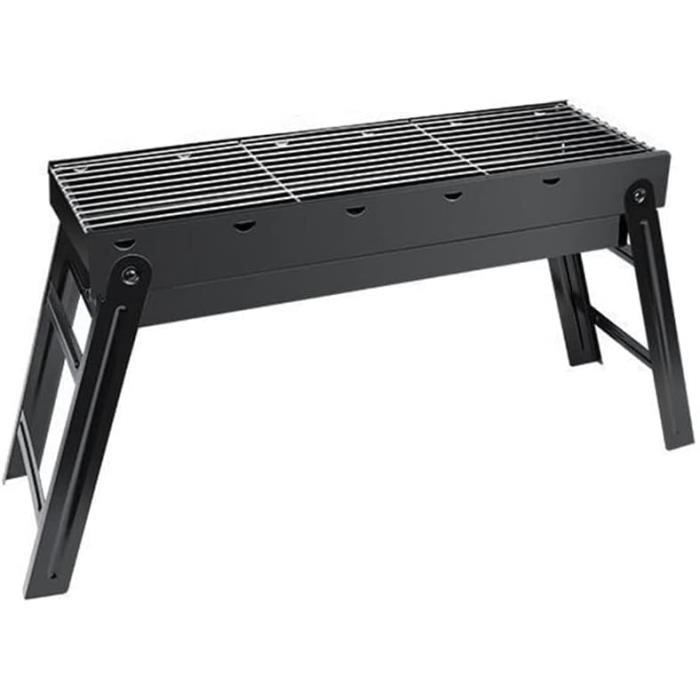 Barbecue Portable Pliant Au Charbon De Bois, En Acier Inoxydable, Pour