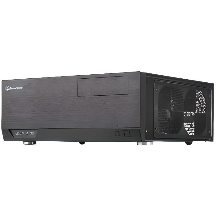 Boîtier PC HTPC ATX SILVERSTONE SST-GD09B – Haute performance du flux dair silencieux – Noir