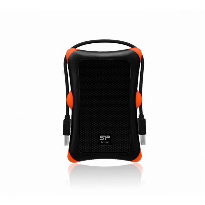 Disque dur externe Silicon Power Armor A30 - 2 To - USB 3.0 - Noir
