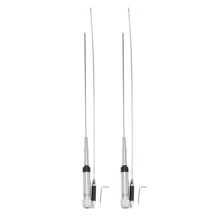 TWAYRDIO Lot De 2 Antennes UHF/VHF 144/430MHz SMA Mâle 39cm - Antenne Souple Haut Gain Pour Yaesu Kenwood Et Radios Portables