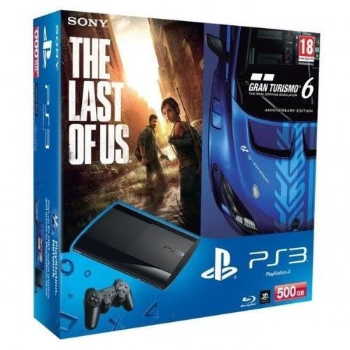 Console Salon - Sony PlayStation 3 500Gb + Gran Turismo 6 - Noir - 500 Go - Bundle