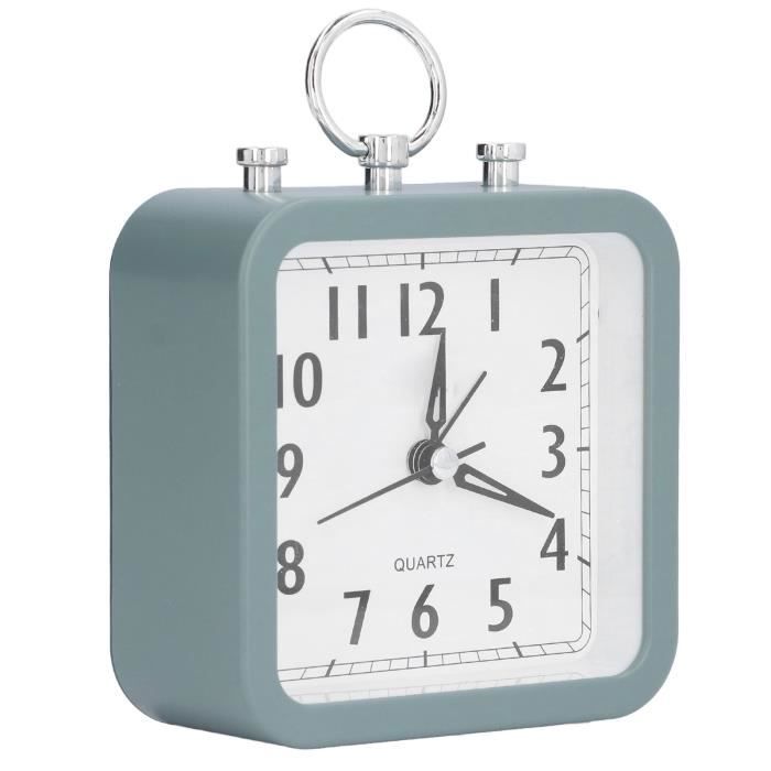 Sonew Réveil à piles Réveil à batterie Vert Style Simple Aspect